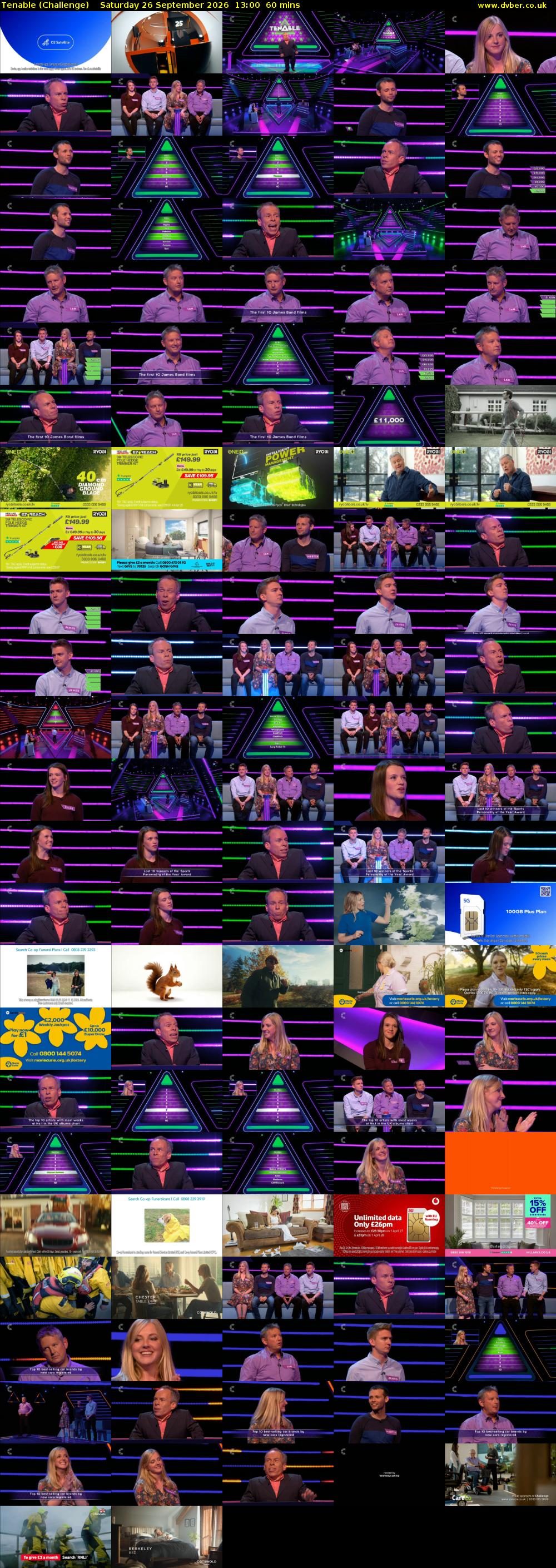 Tenable (Challenge) Saturday 26 September 2026 13:00 - 14:00