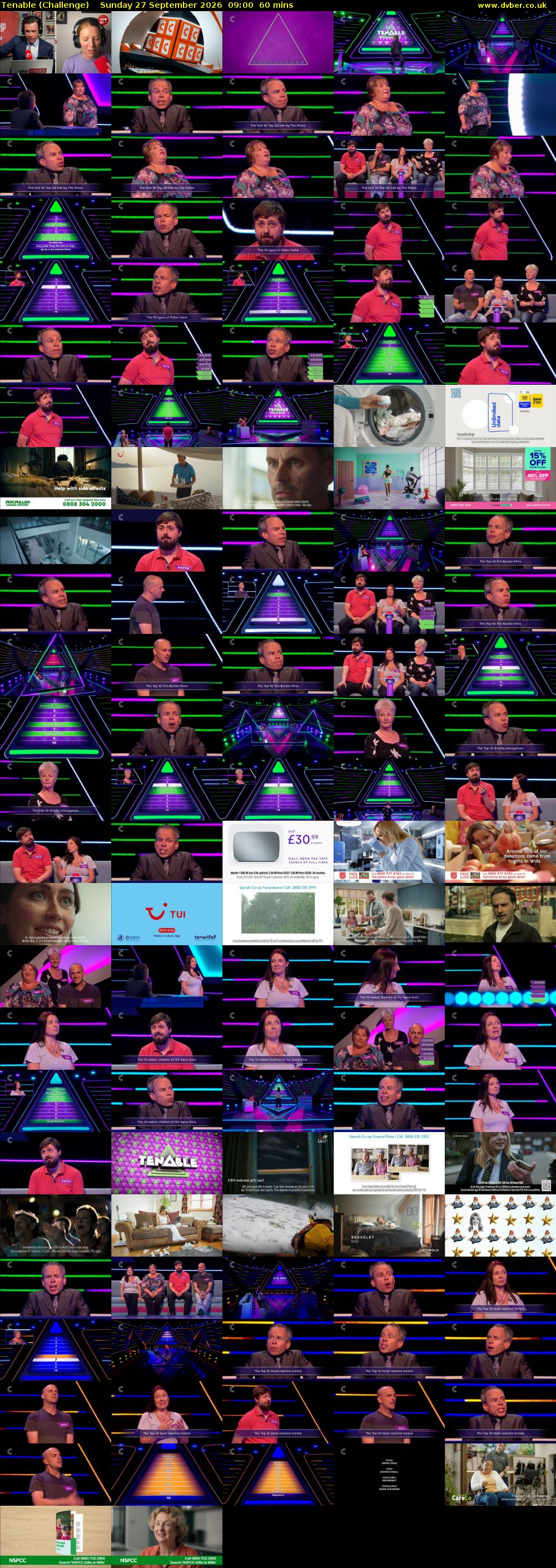 Tenable (Challenge) Sunday 27 September 2026 09:00 - 10:00