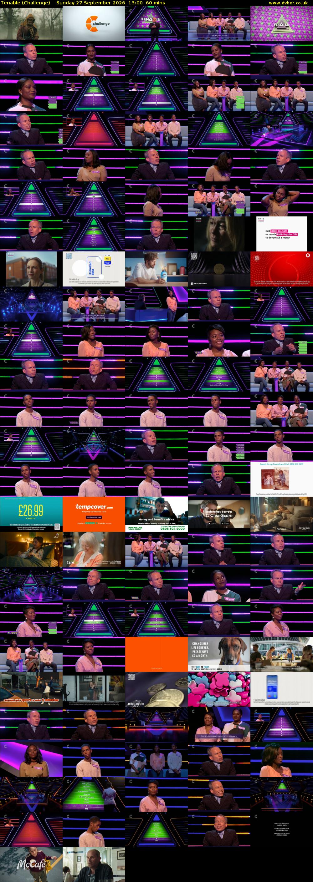 Tenable (Challenge) Sunday 27 September 2026 13:00 - 14:00