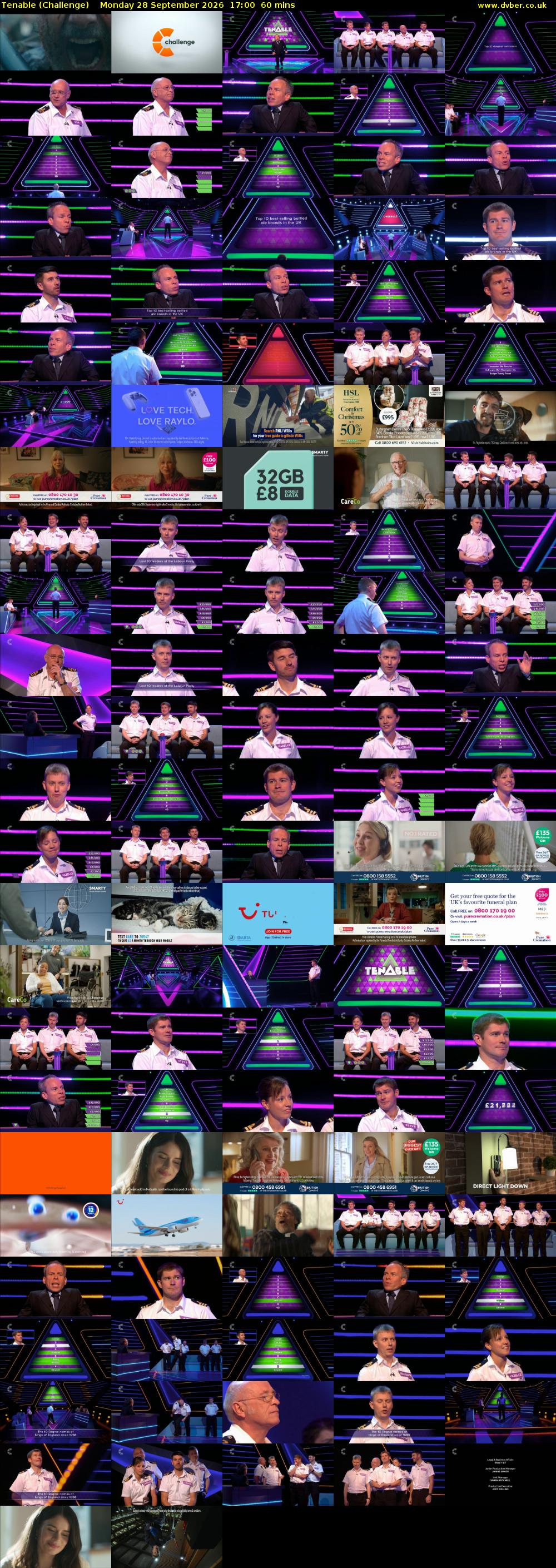 Tenable (Challenge) Monday 28 September 2026 17:00 - 18:00