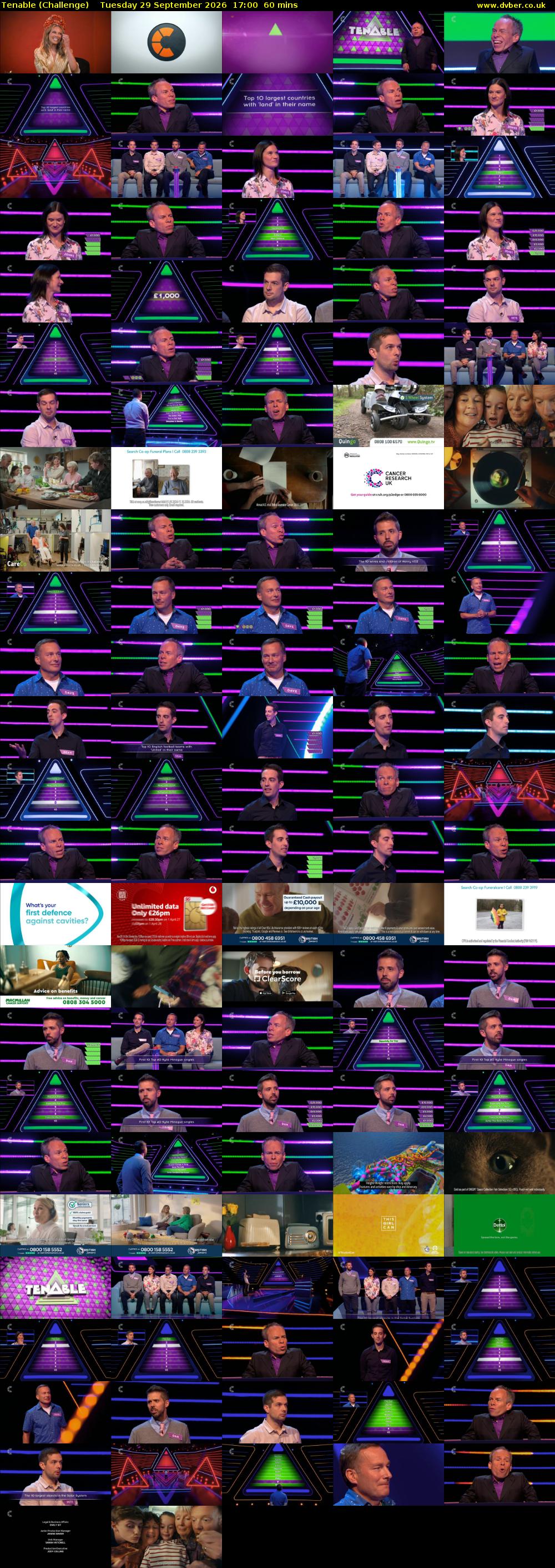 Tenable (Challenge) Tuesday 29 September 2026 17:00 - 18:00