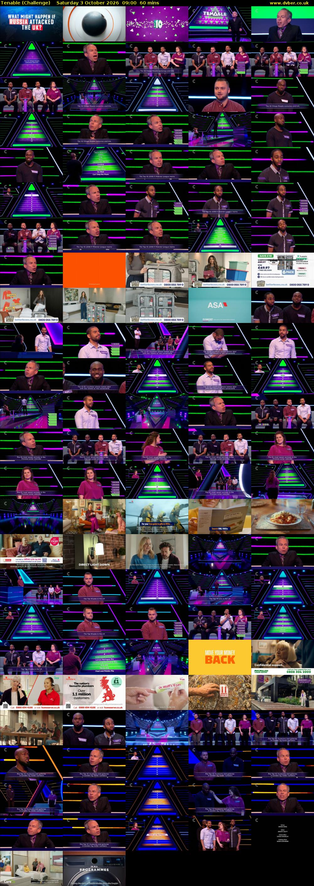Tenable (Challenge) Saturday 3 October 2026 09:00 - 10:00