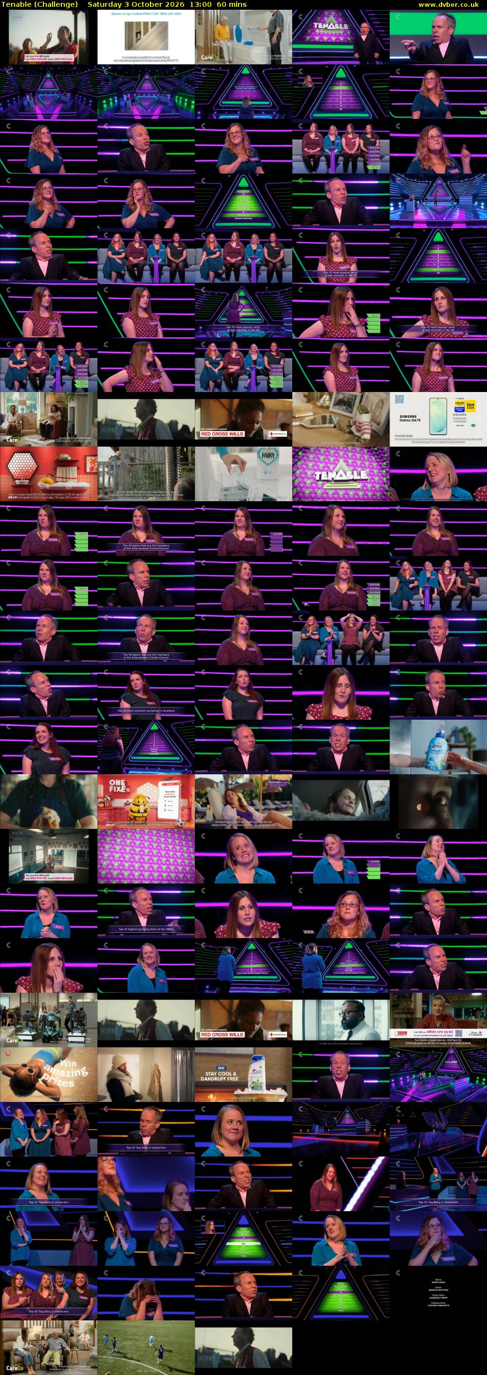 Tenable (Challenge) Saturday 3 October 2026 13:00 - 14:00