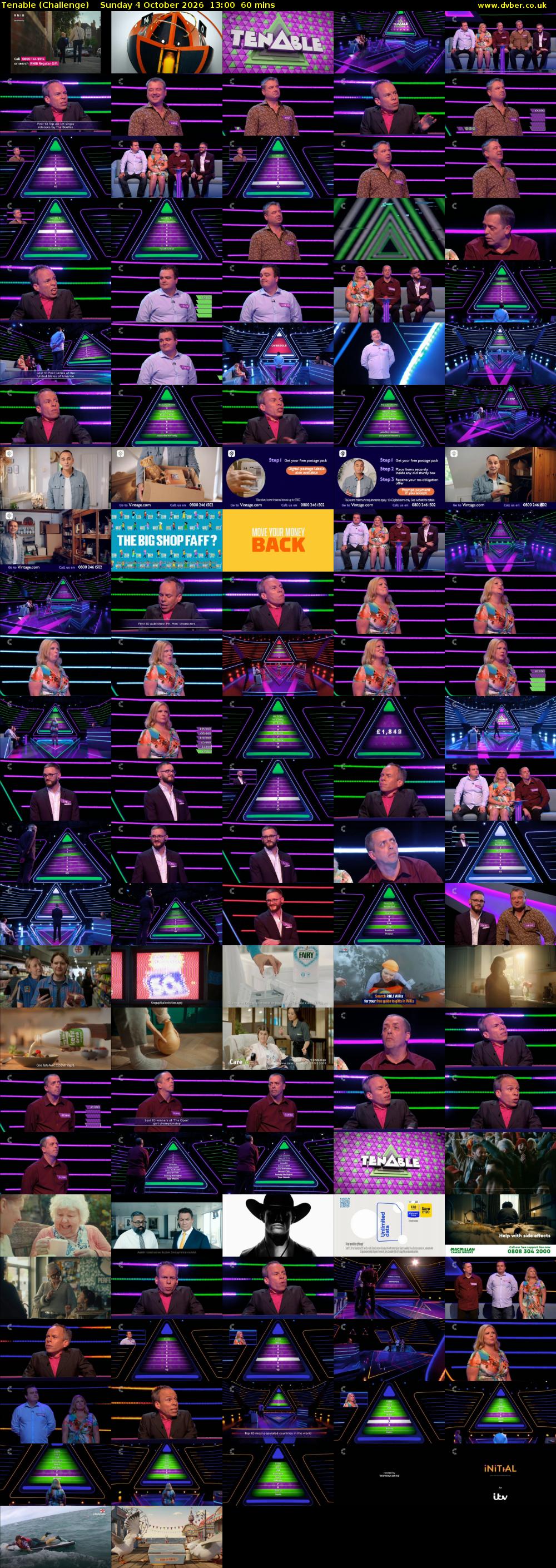 Tenable (Challenge) Sunday 4 October 2026 13:00 - 14:00