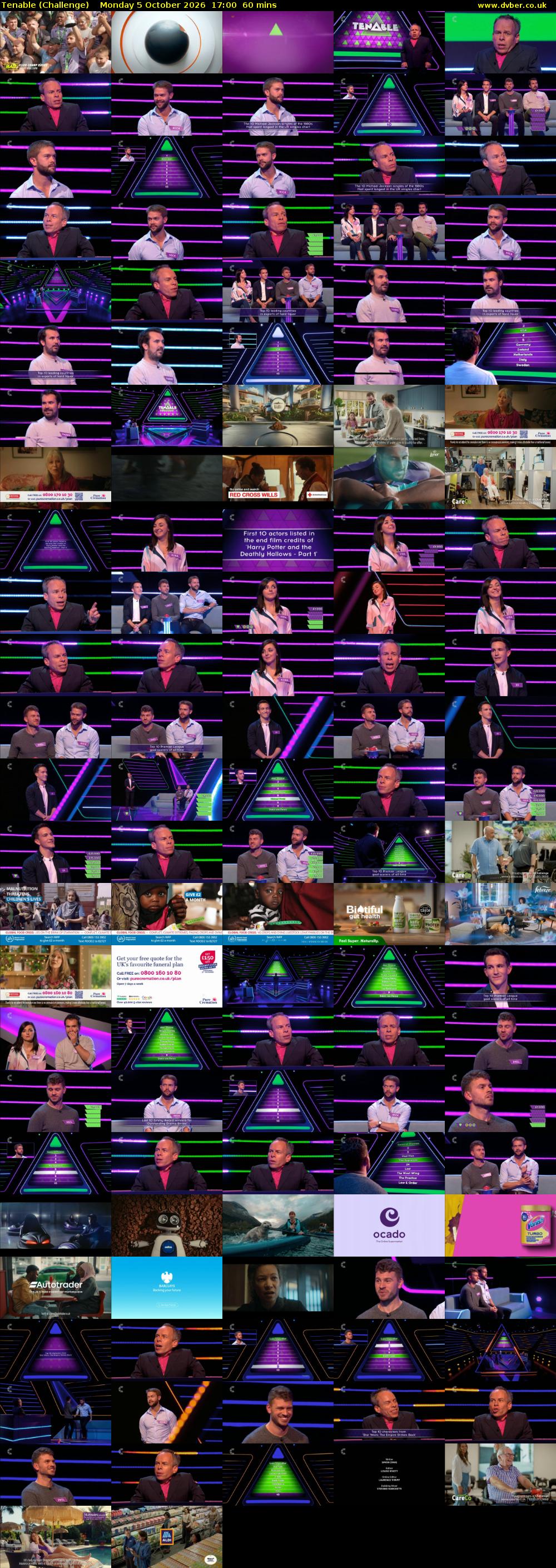 Tenable (Challenge) Monday 5 October 2026 17:00 - 18:00