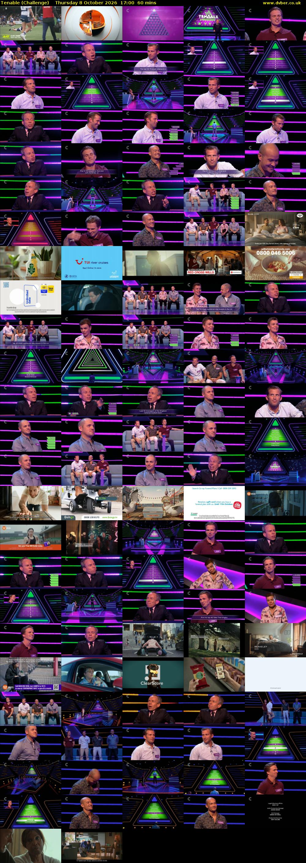 Tenable (Challenge) Thursday 8 October 2026 17:00 - 18:00