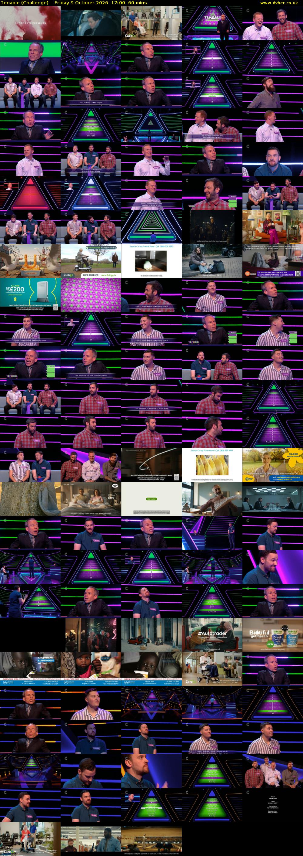 Tenable (Challenge) Friday 9 October 2026 17:00 - 18:00