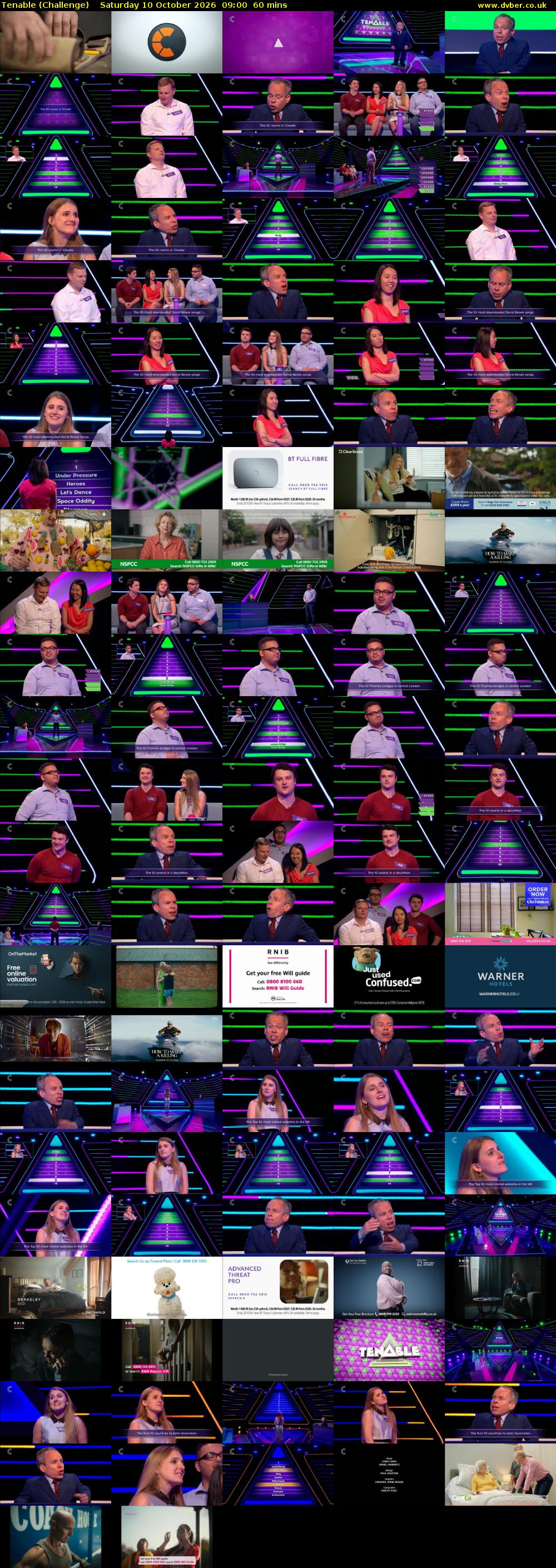 Tenable (Challenge) Saturday 10 October 2026 09:00 - 10:00
