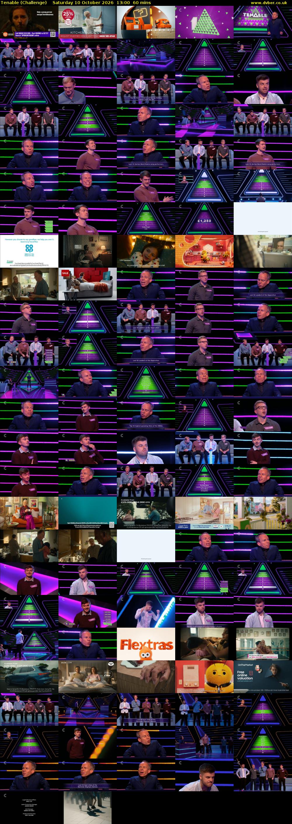 Tenable (Challenge) Saturday 10 October 2026 13:00 - 14:00