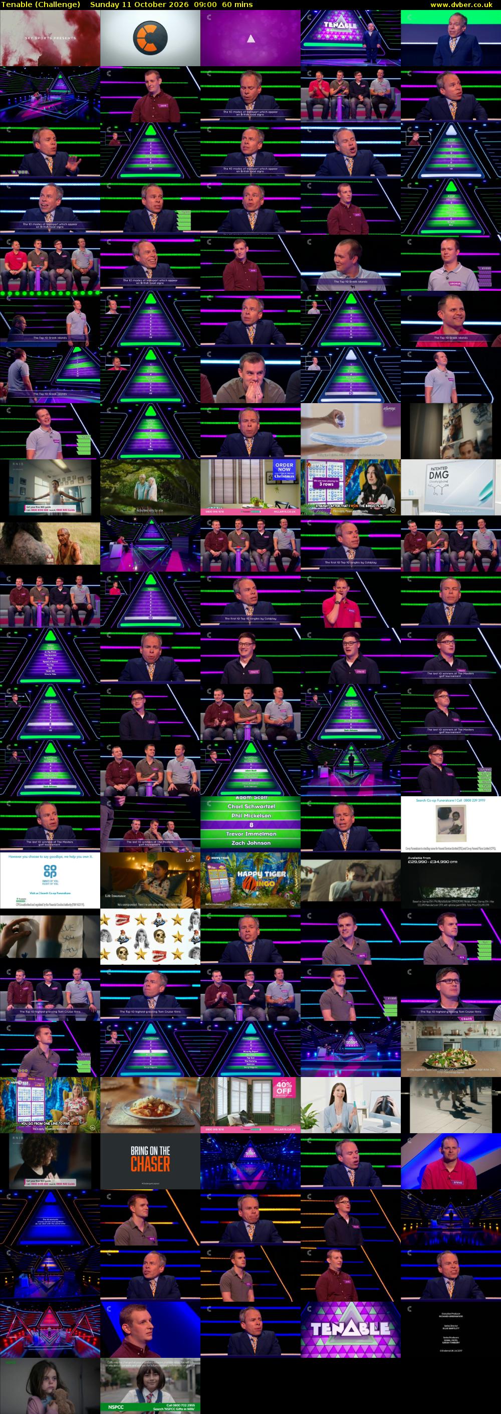 Tenable (Challenge) Sunday 11 October 2026 09:00 - 10:00