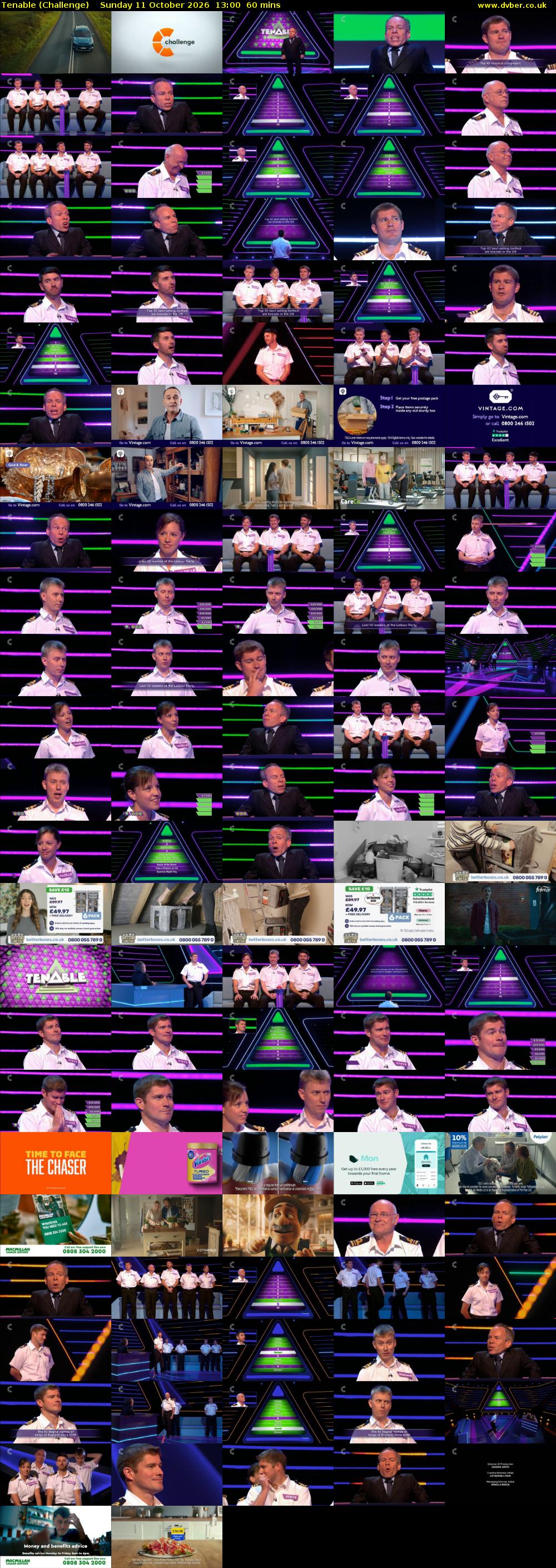 Tenable (Challenge) Sunday 11 October 2026 13:00 - 14:00