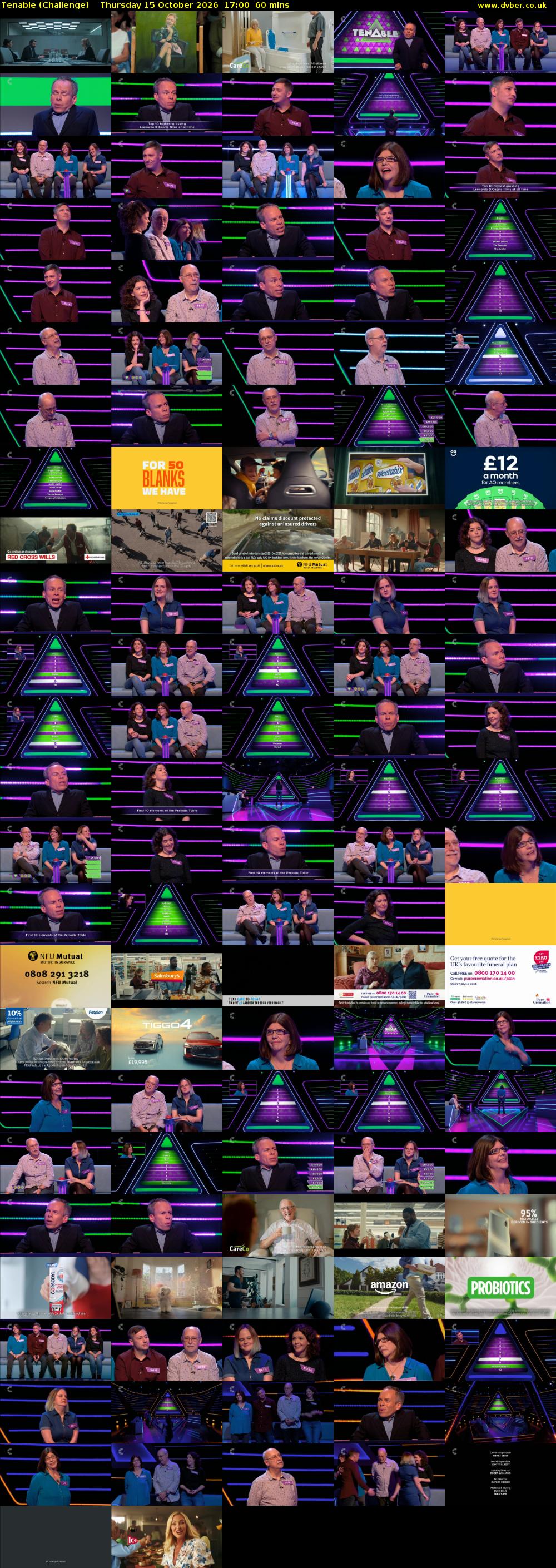 Tenable (Challenge) Thursday 15 October 2026 17:00 - 18:00