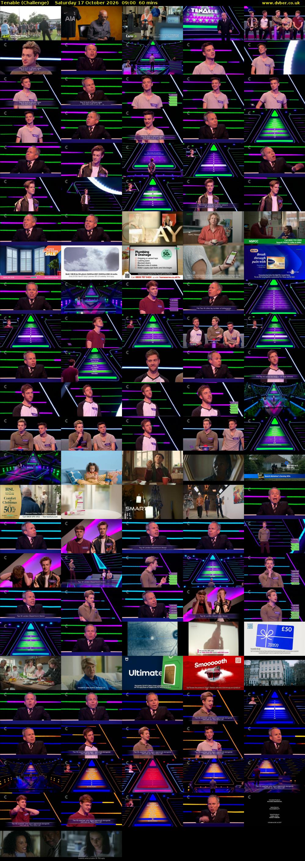 Tenable (Challenge) Saturday 17 October 2026 09:00 - 10:00