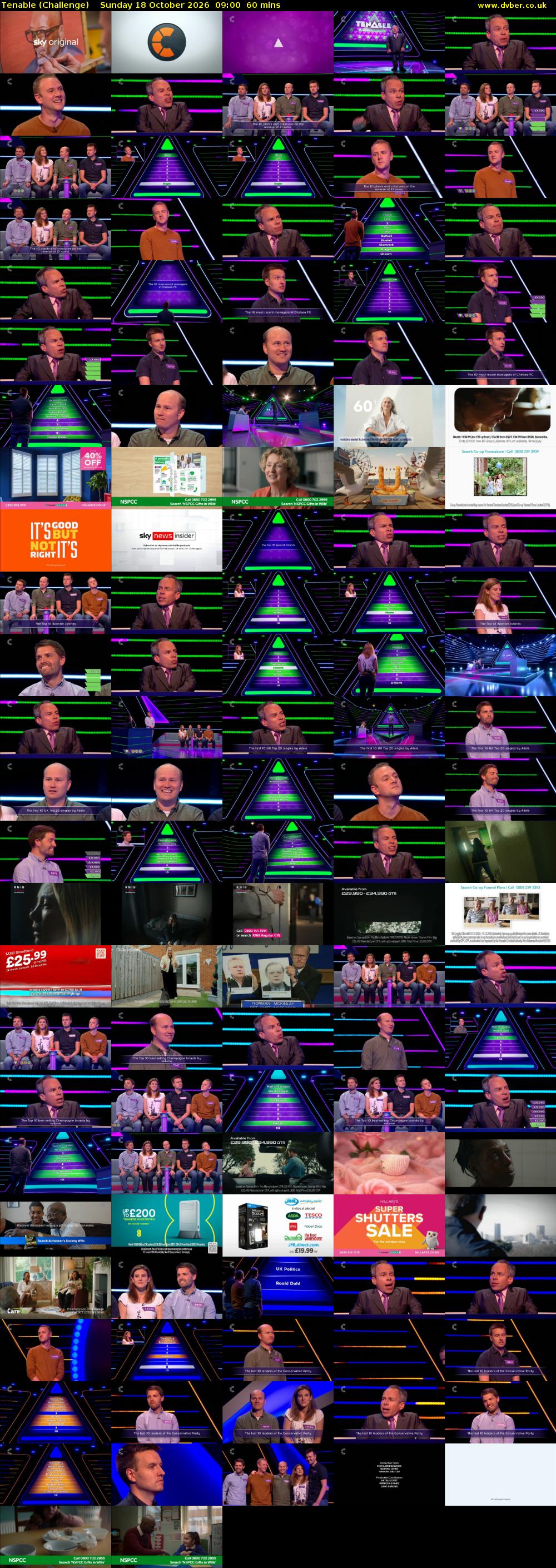 Tenable (Challenge) Sunday 18 October 2026 09:00 - 10:00