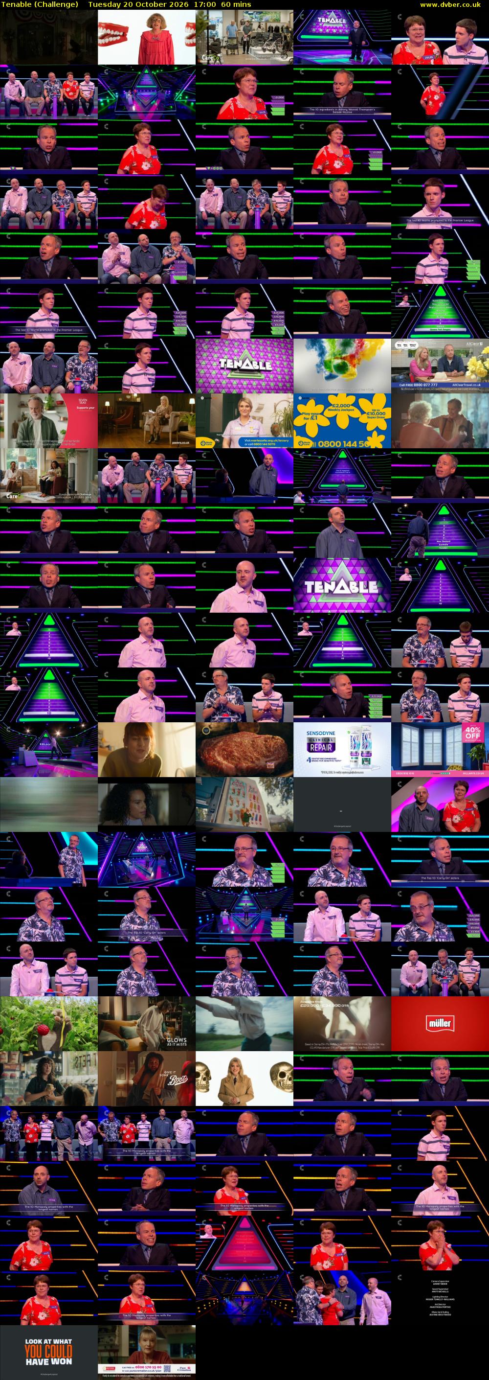Tenable (Challenge) Tuesday 20 October 2026 17:00 - 18:00
