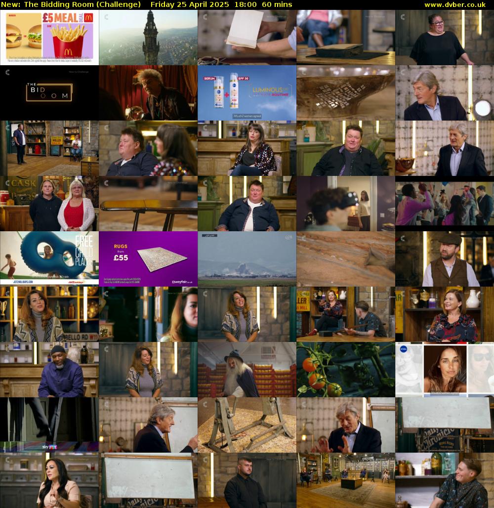 The Bidding Room (Challenge) Friday 25 April 2025 18:00 - 19:00