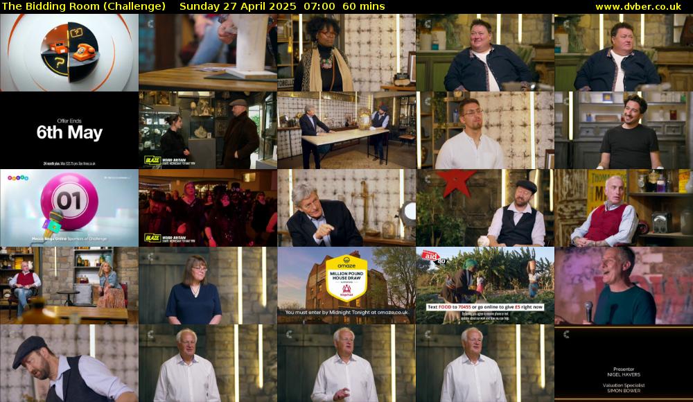 The Bidding Room (Challenge) Sunday 27 April 2025 07:00 - 08:00
