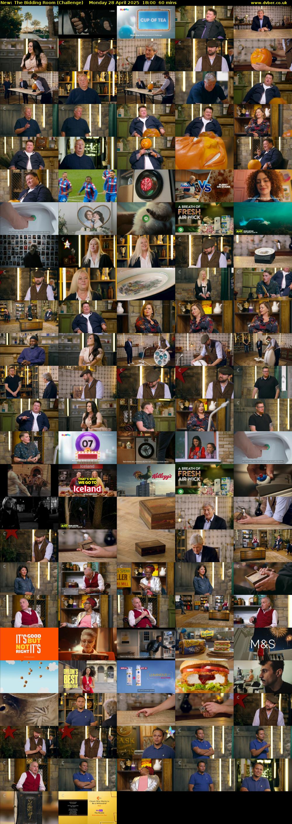The Bidding Room (Challenge) Monday 28 April 2025 18:00 - 19:00