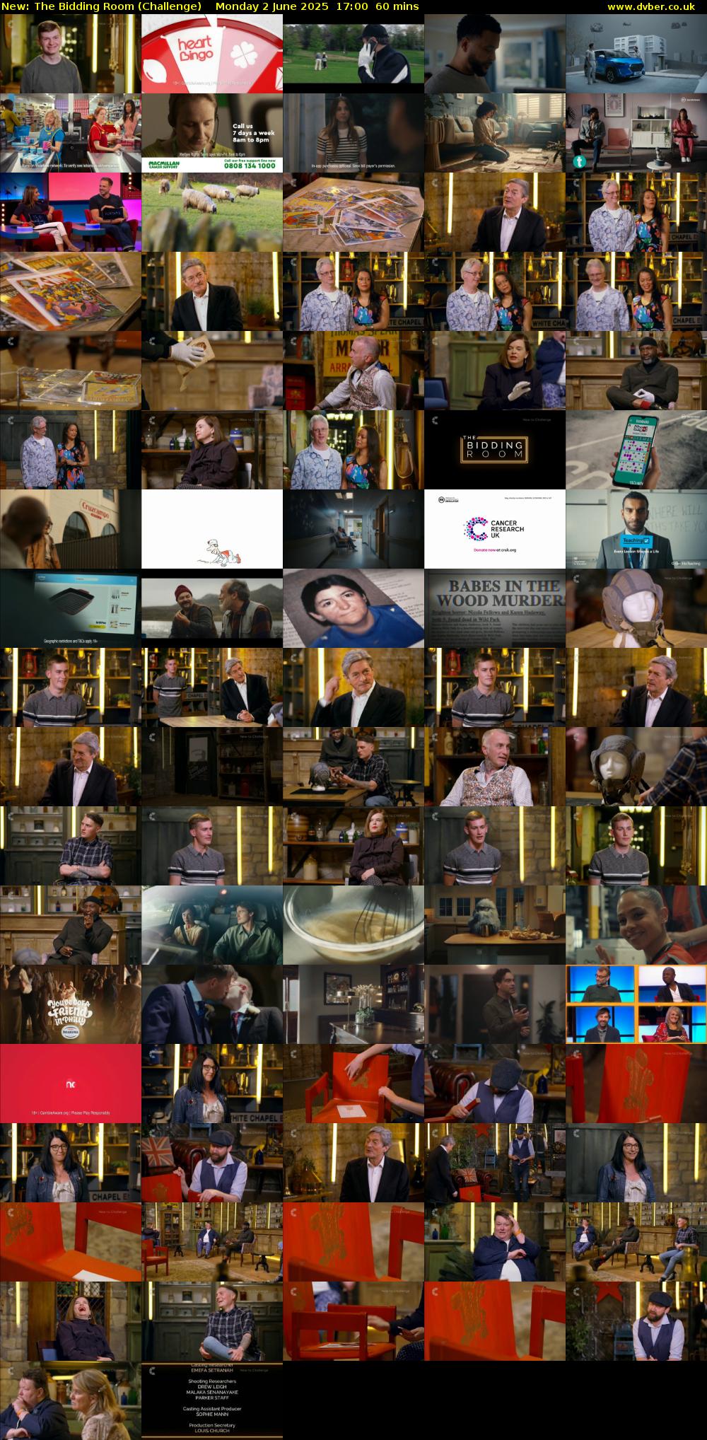 The Bidding Room (Challenge) Monday 2 June 2025 17:00 - 18:00