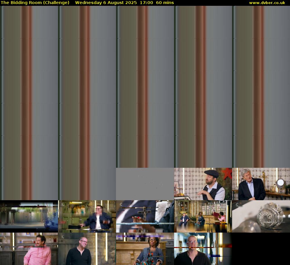 The Bidding Room (Challenge) Wednesday 6 August 2025 17:00 - 18:00