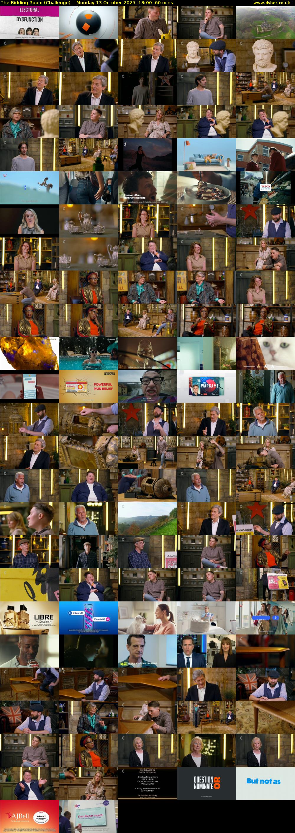 The Bidding Room (Challenge) Monday 13 October 2025 18:00 - 19:00