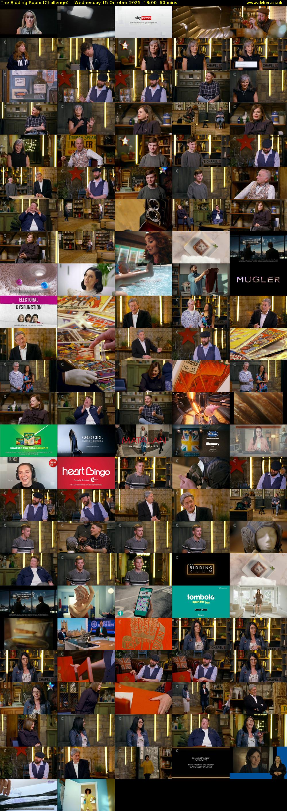 The Bidding Room (Challenge) Wednesday 15 October 2025 18:00 - 19:00