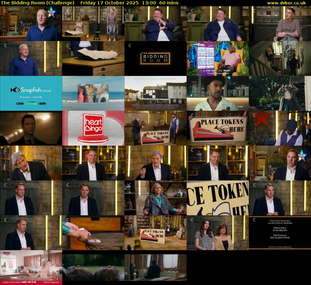 The Bidding Room (Challenge) Friday 17 October 2025 13:00 - 14:00
