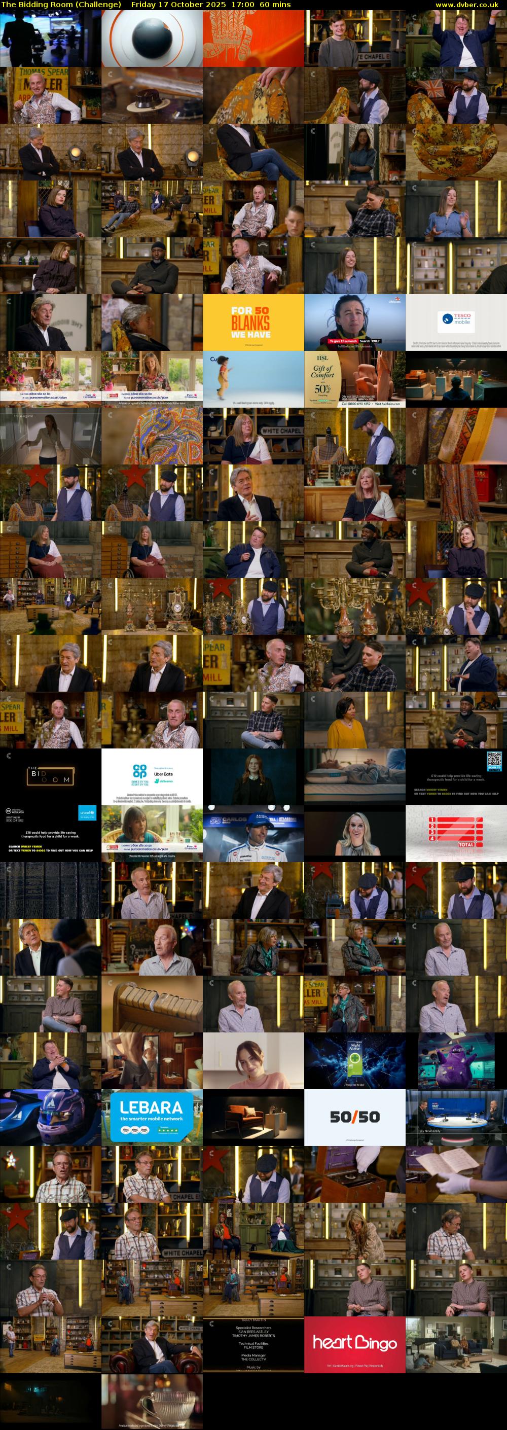 The Bidding Room (Challenge) Friday 17 October 2025 17:00 - 18:00