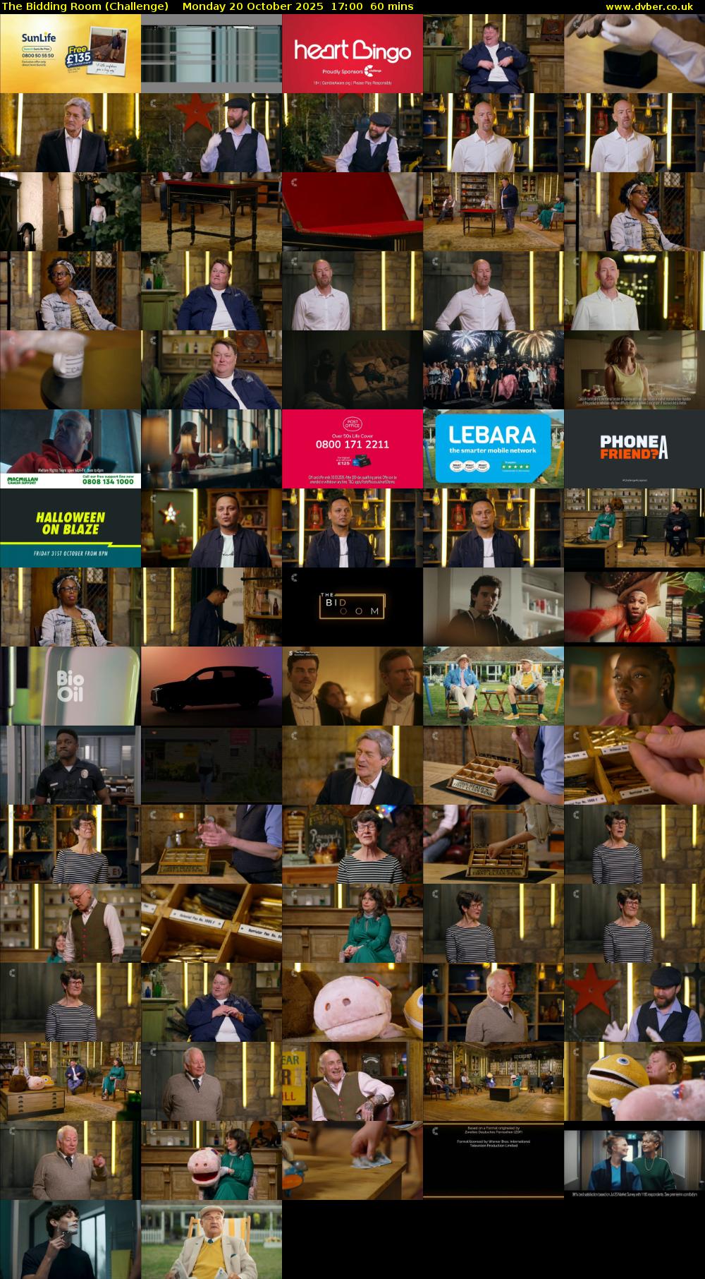 The Bidding Room (Challenge) Monday 20 October 2025 17:00 - 18:00