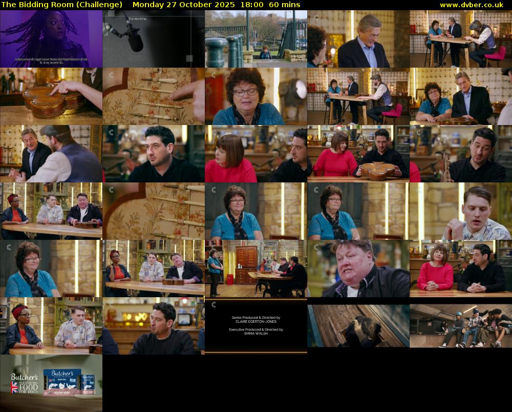 The Bidding Room (Challenge) Monday 27 October 2025 18:00 - 19:00