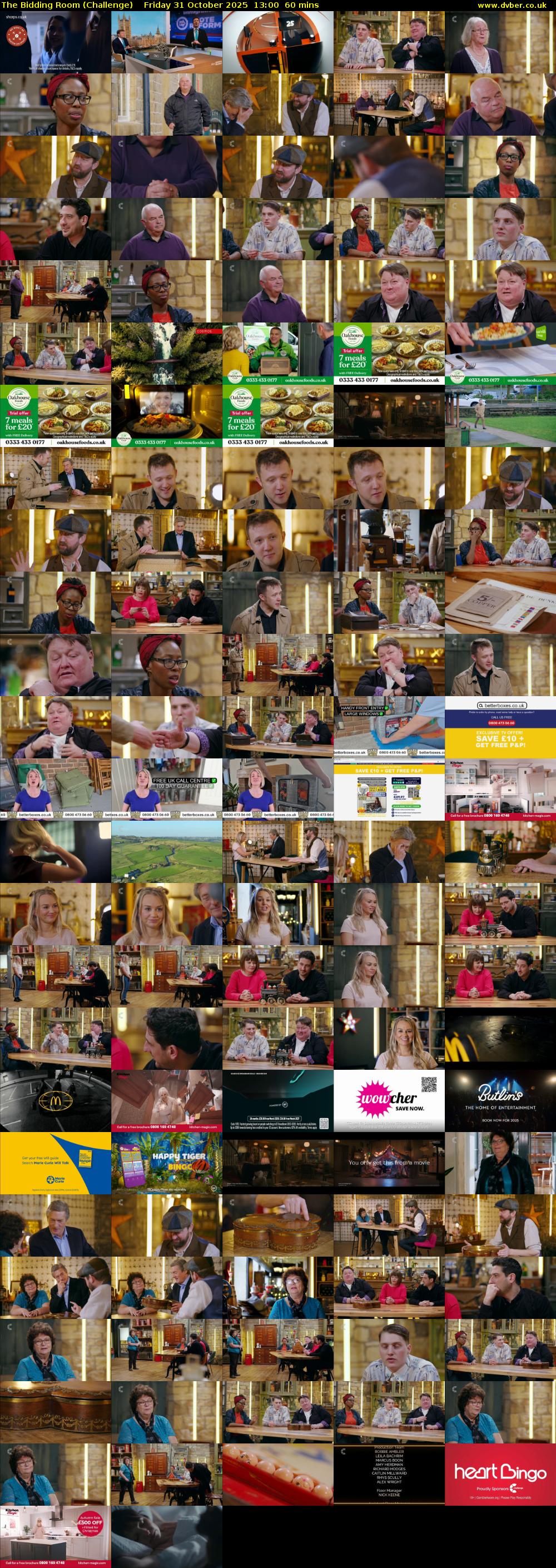 The Bidding Room (Challenge) Friday 31 October 2025 13:00 - 14:00