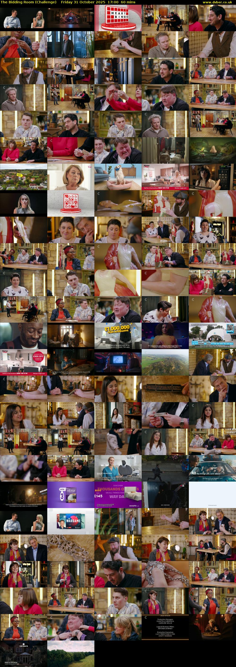 The Bidding Room (Challenge) Friday 31 October 2025 17:00 - 18:00