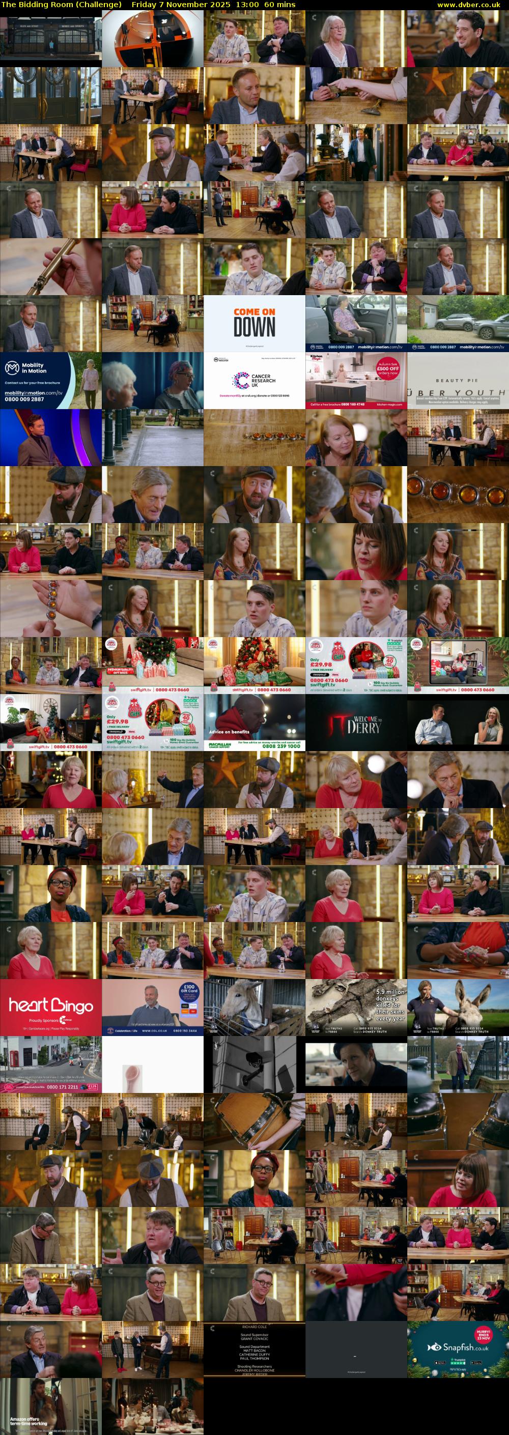 The Bidding Room (Challenge) Friday 7 November 2025 13:00 - 14:00