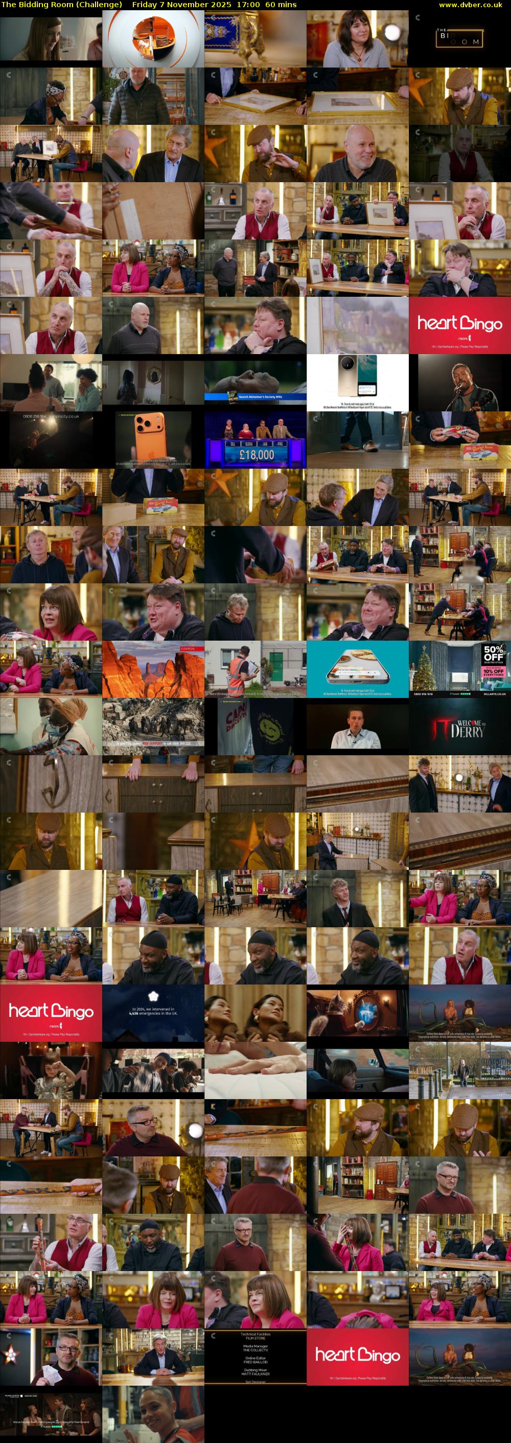 The Bidding Room (Challenge) Friday 7 November 2025 17:00 - 18:00