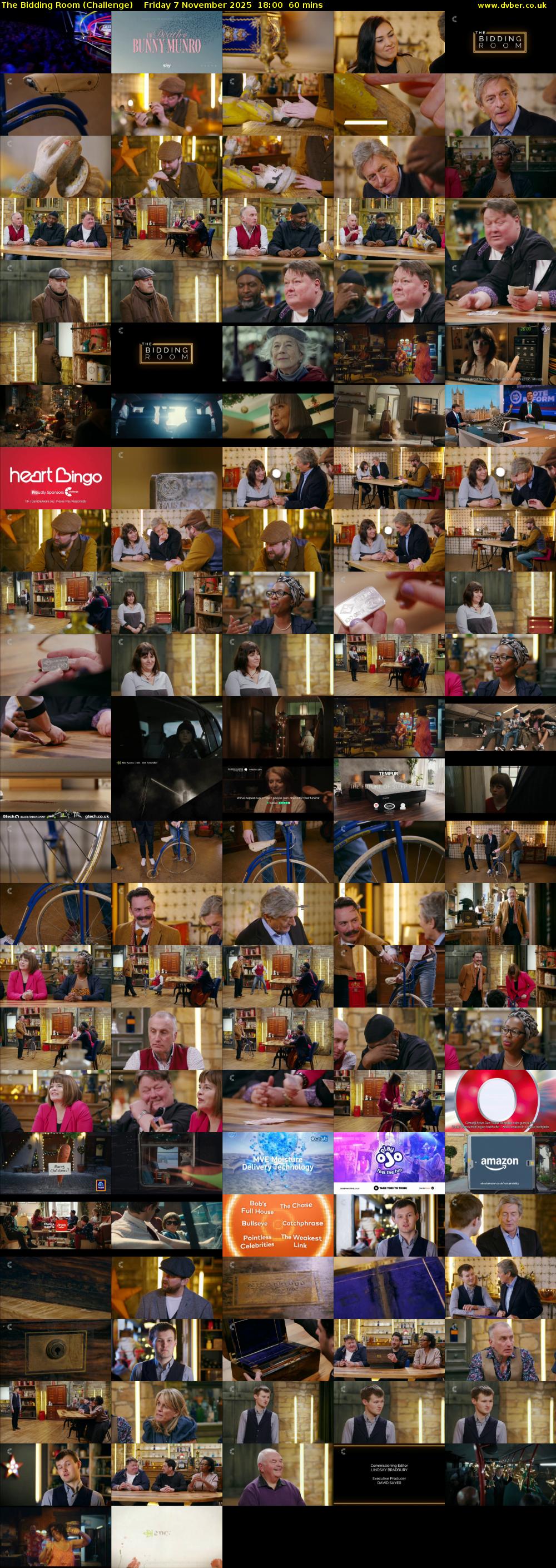 The Bidding Room (Challenge) Friday 7 November 2025 18:00 - 19:00