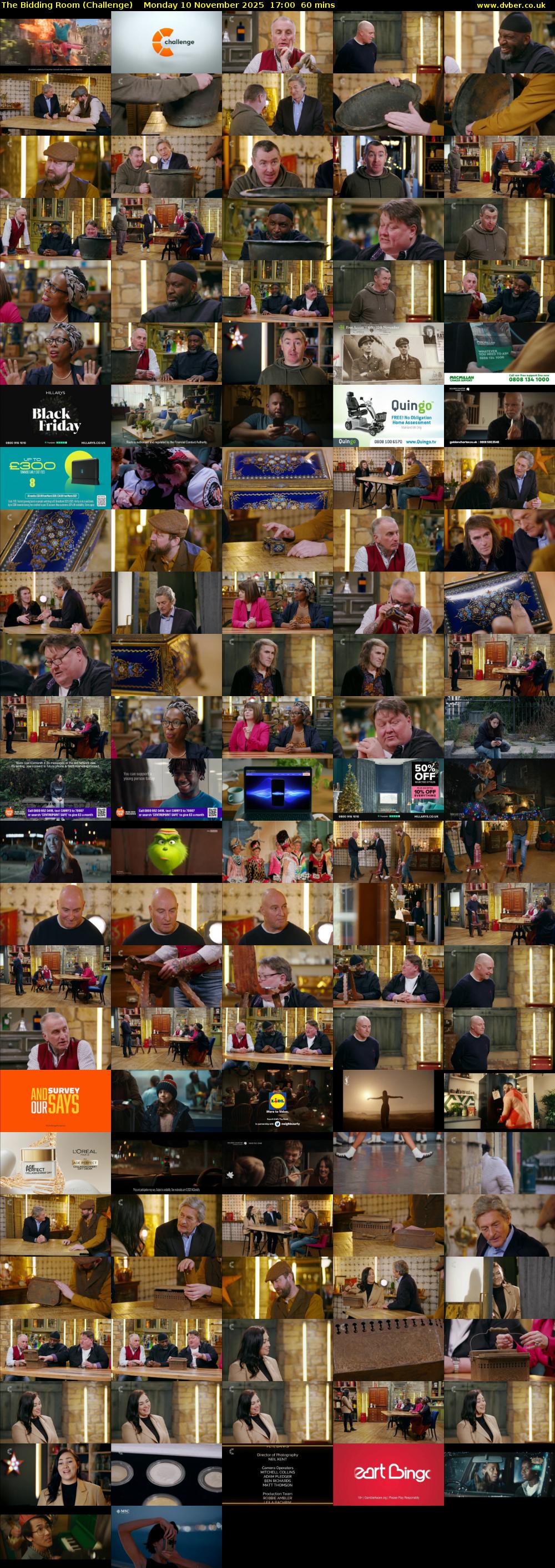 The Bidding Room (Challenge) Monday 10 November 2025 17:00 - 18:00