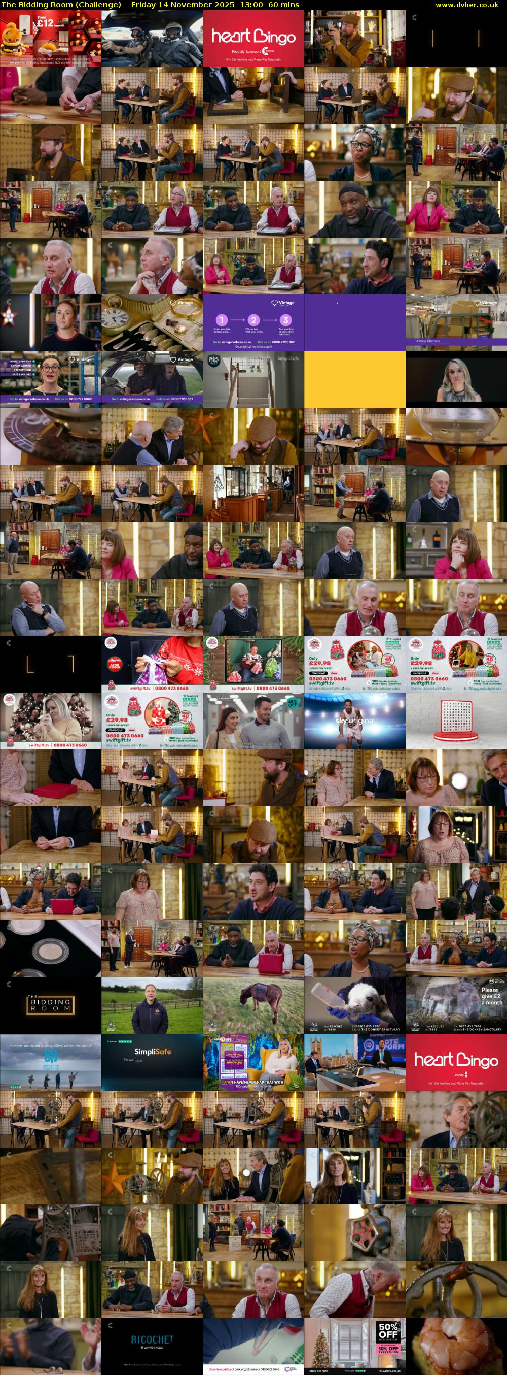 The Bidding Room (Challenge) Friday 14 November 2025 13:00 - 14:00