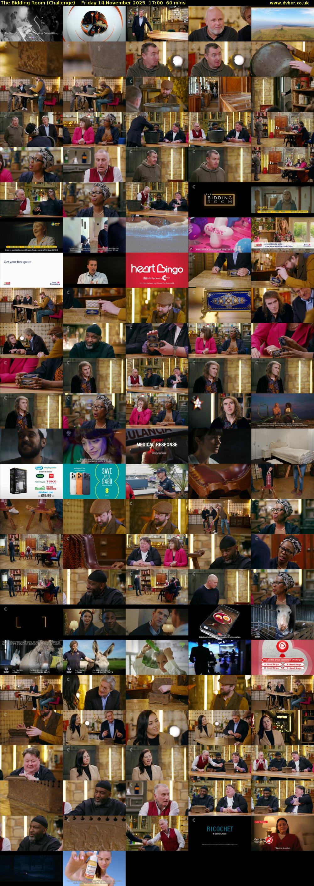 The Bidding Room (Challenge) Friday 14 November 2025 17:00 - 18:00