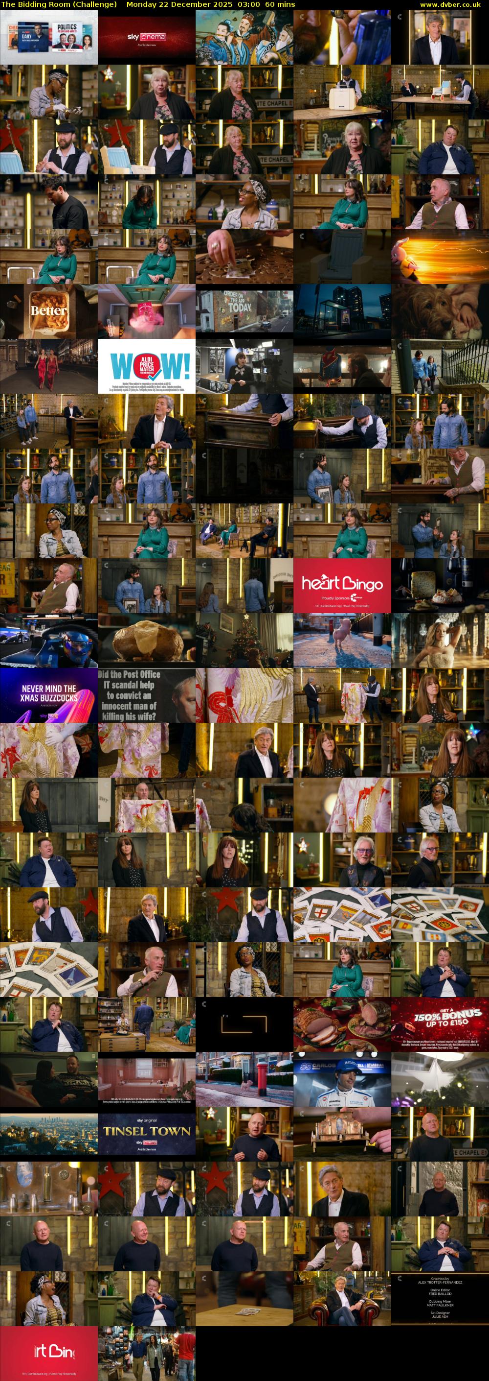 The Bidding Room (Challenge) Monday 22 December 2025 03:00 - 04:00