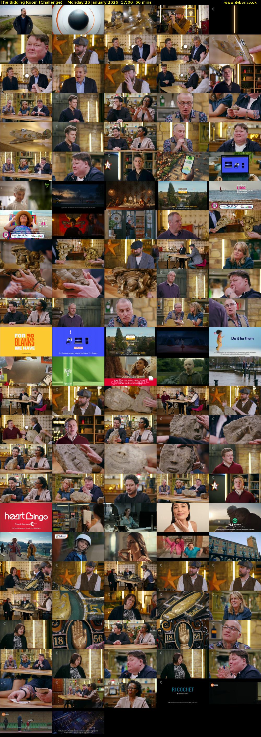 The Bidding Room (Challenge) Monday 26 January 2026 17:00 - 18:00