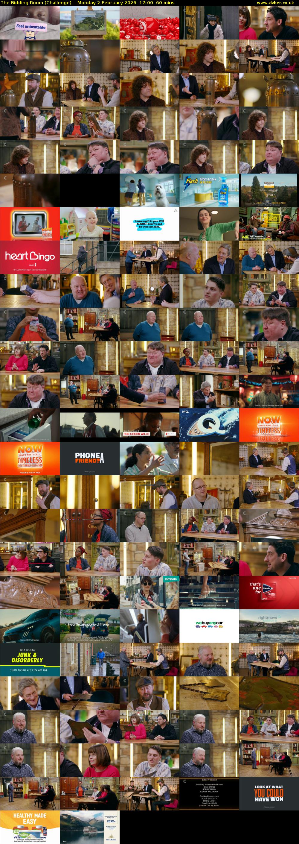 The Bidding Room (Challenge) Monday 2 February 2026 17:00 - 18:00