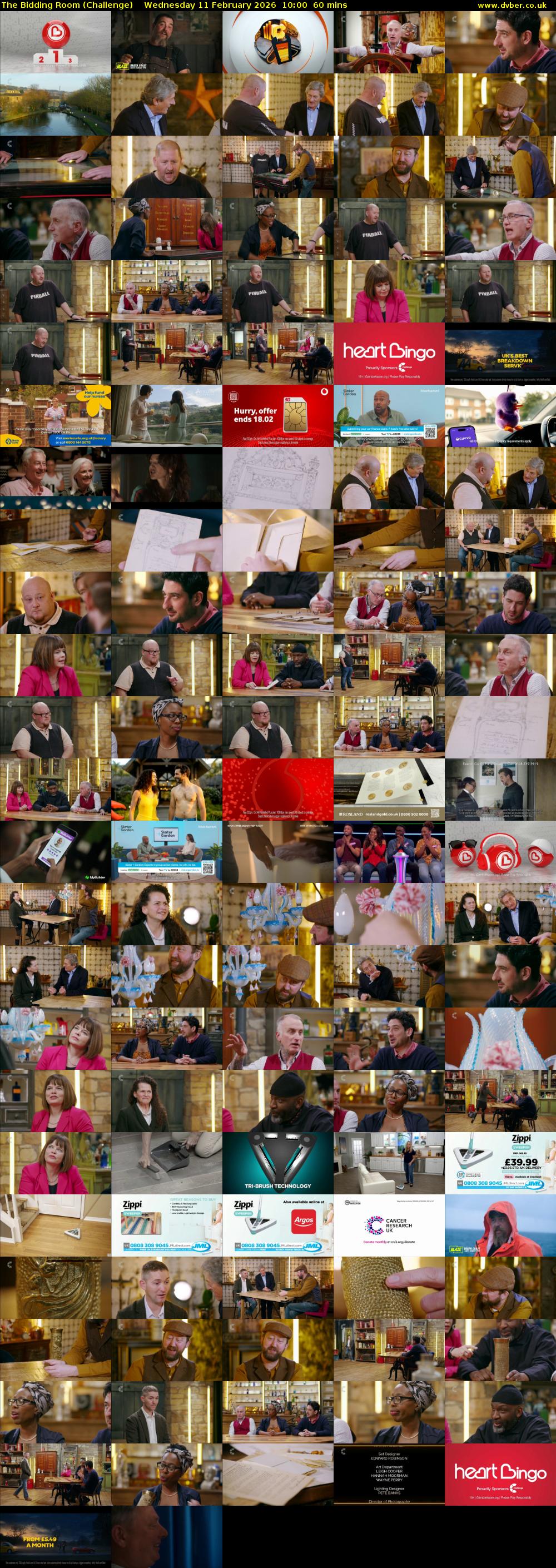 The Bidding Room (Challenge) Wednesday 11 February 2026 10:00 - 11:00