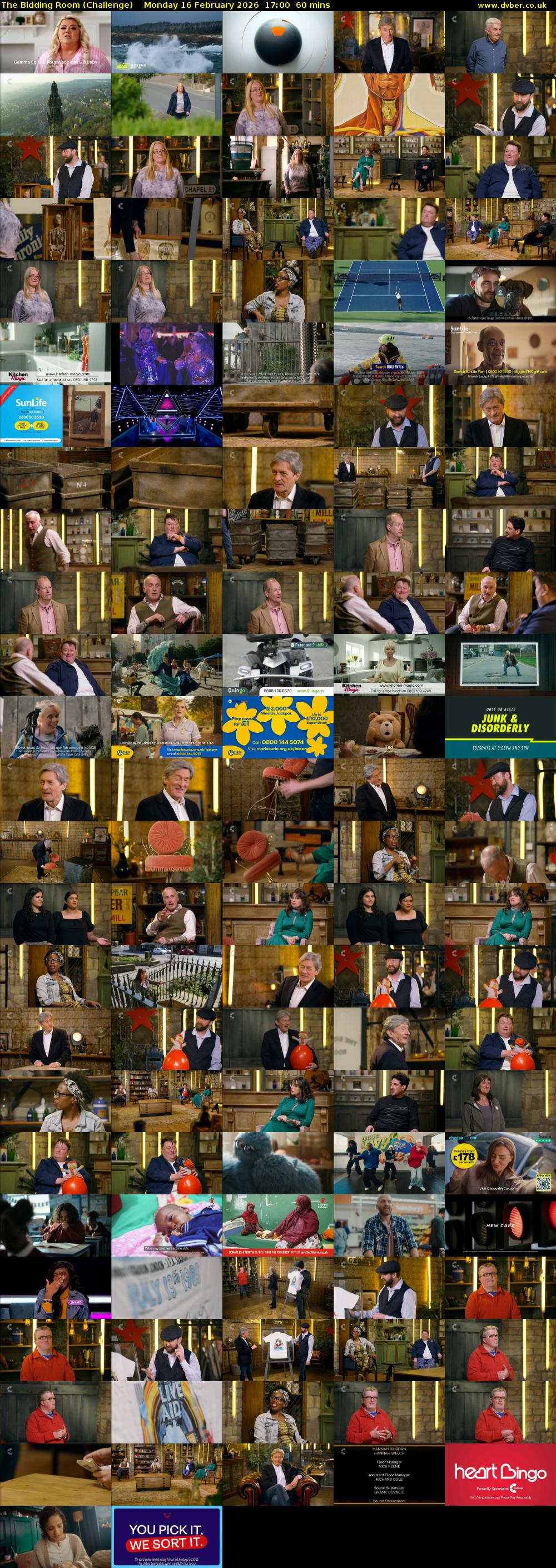 The Bidding Room (Challenge) Monday 16 February 2026 17:00 - 18:00