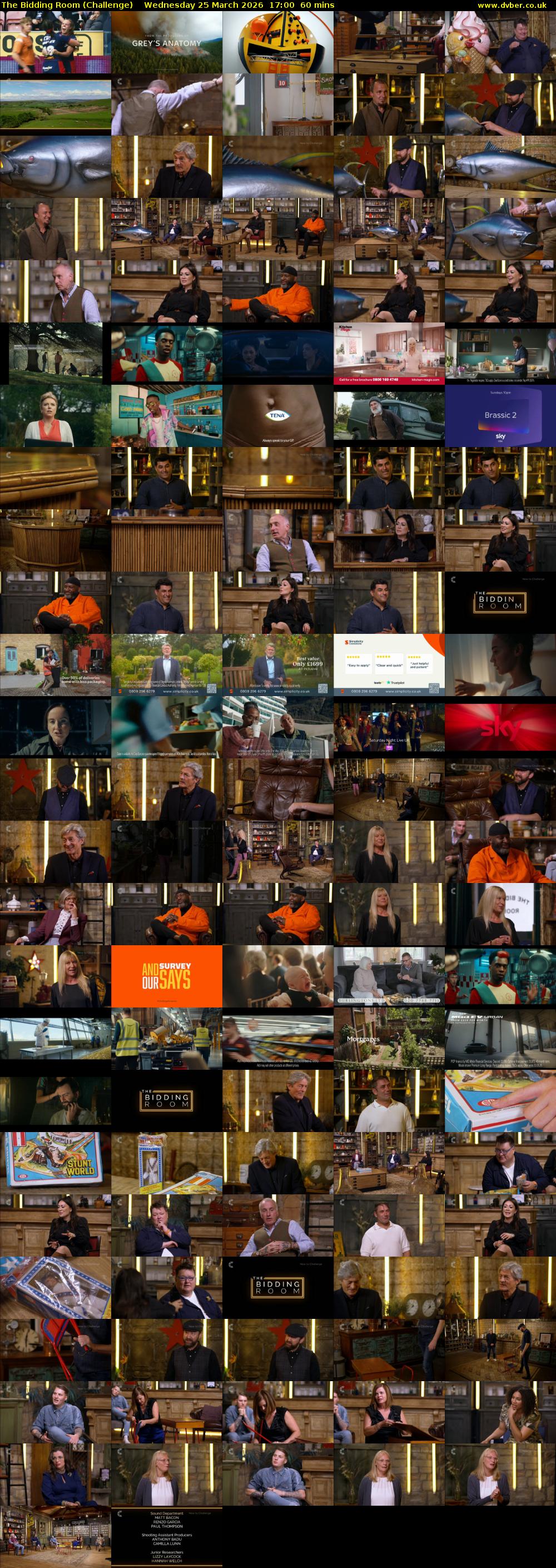 The Bidding Room (Challenge) Wednesday 25 March 2026 17:00 - 18:00