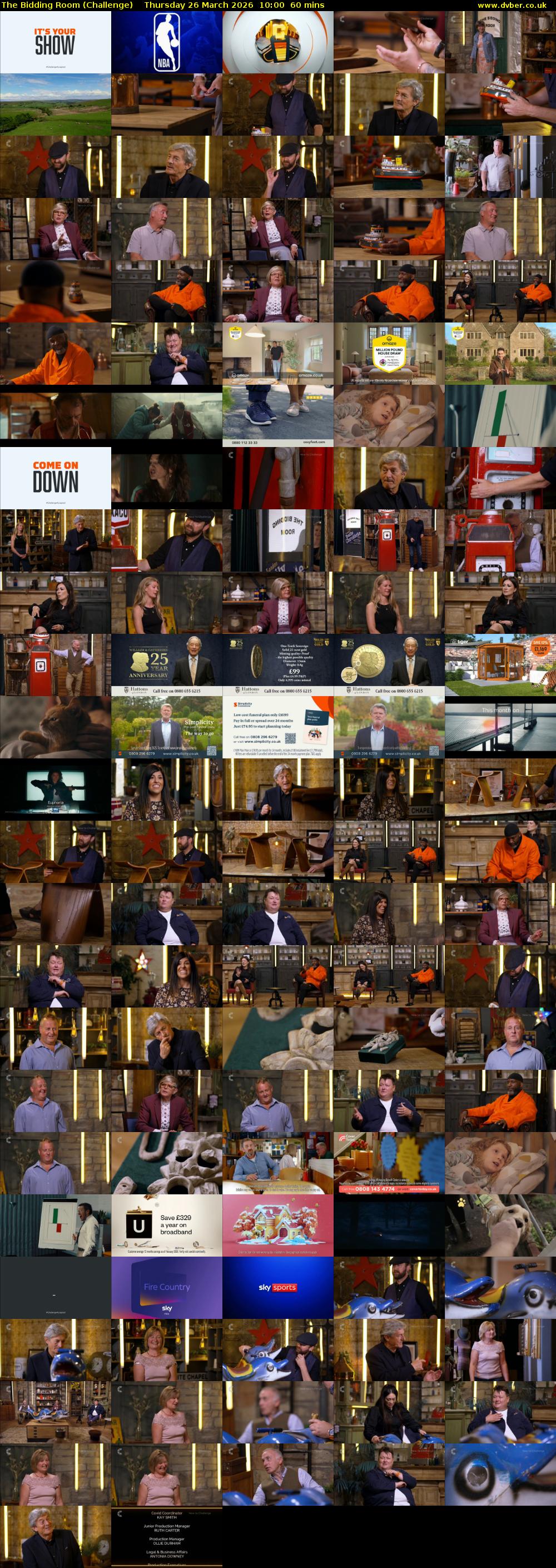 The Bidding Room (Challenge) Thursday 26 March 2026 10:00 - 11:00