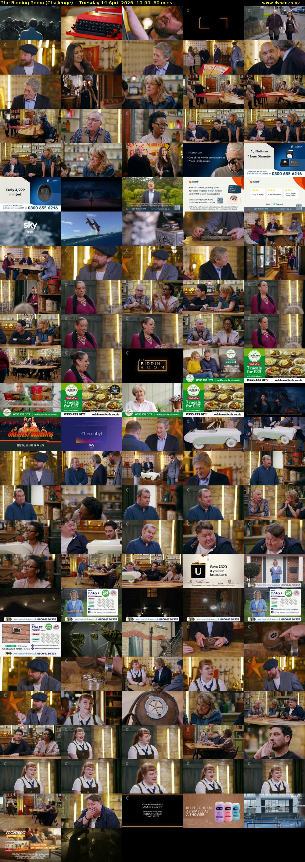 The Bidding Room (Challenge) Tuesday 14 April 2026 10:00 - 11:00