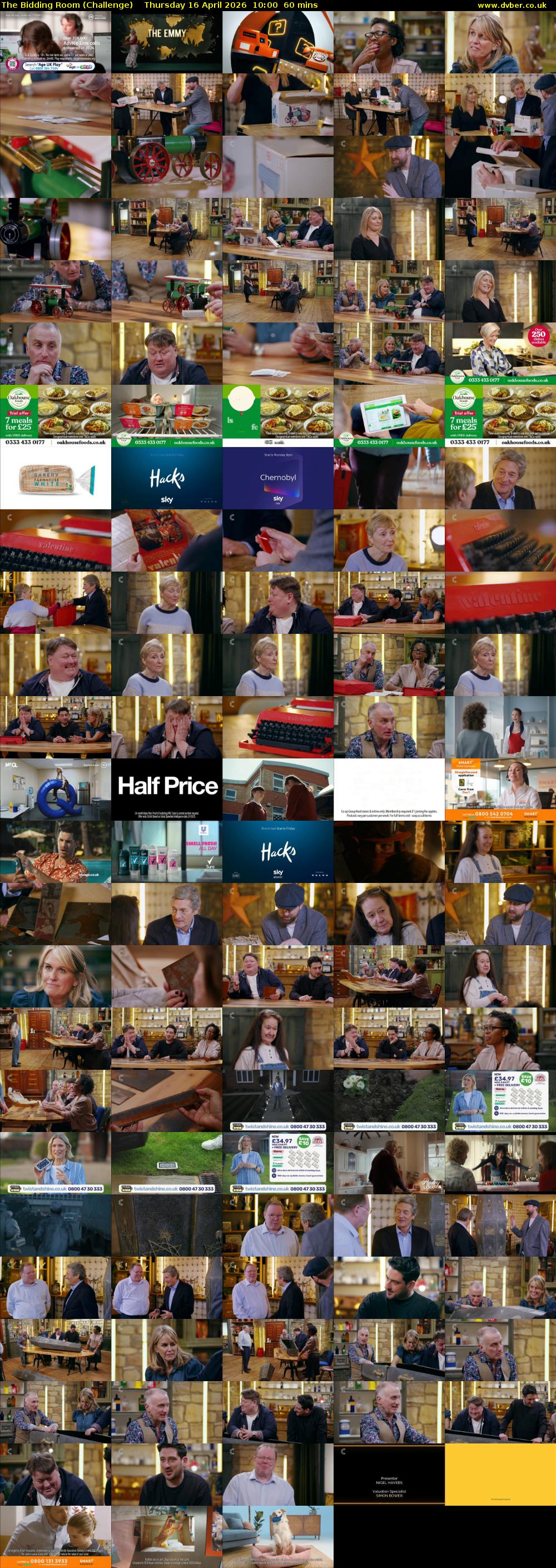 The Bidding Room (Challenge) Thursday 16 April 2026 10:00 - 11:00