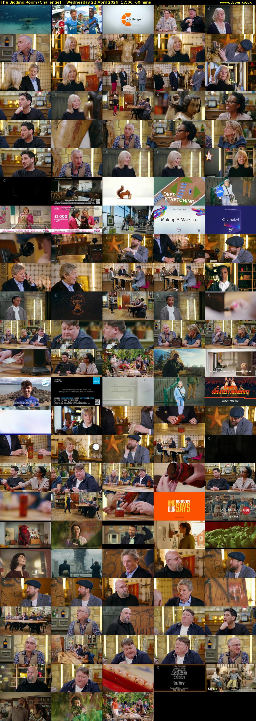 The Bidding Room (Challenge) Wednesday 22 April 2026 17:00 - 18:00