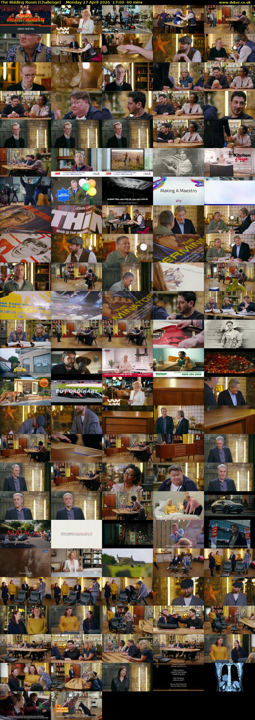 The Bidding Room (Challenge) Monday 27 April 2026 17:00 - 18:00