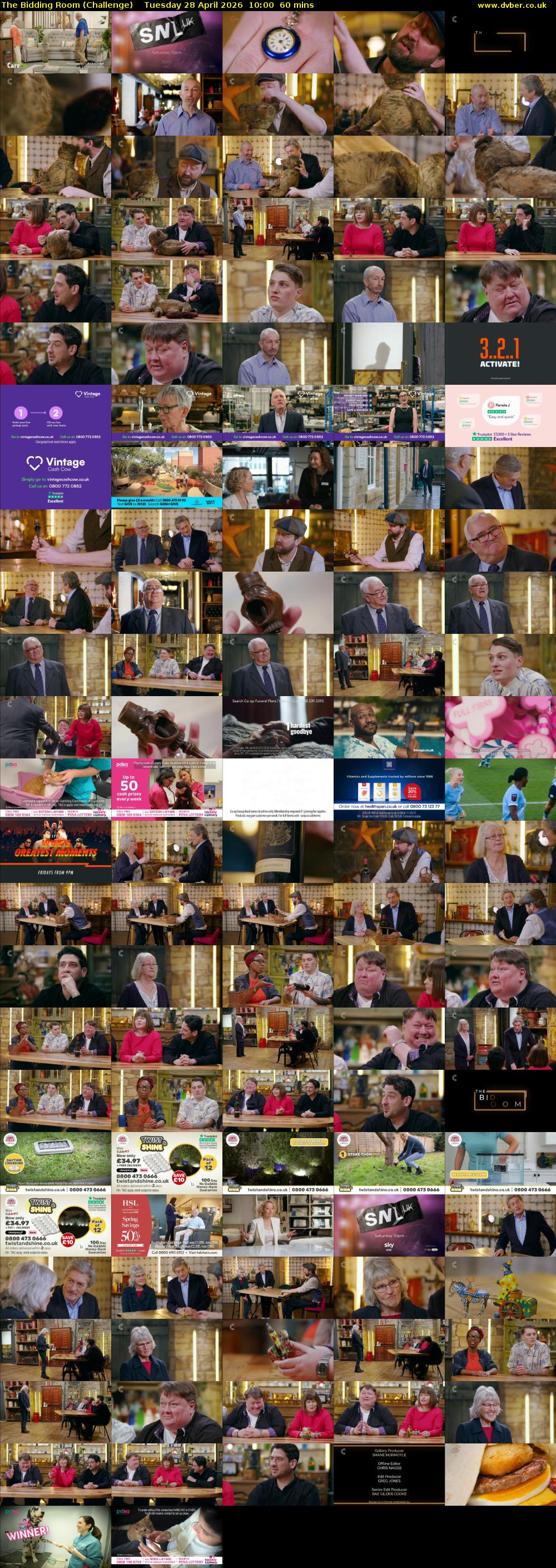 The Bidding Room (Challenge) Tuesday 28 April 2026 10:00 - 11:00